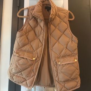 Tan J-Crew Puffer Vest